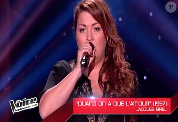 Justy dans The Voice 2 le samedi 2 février 2013 sur TF1