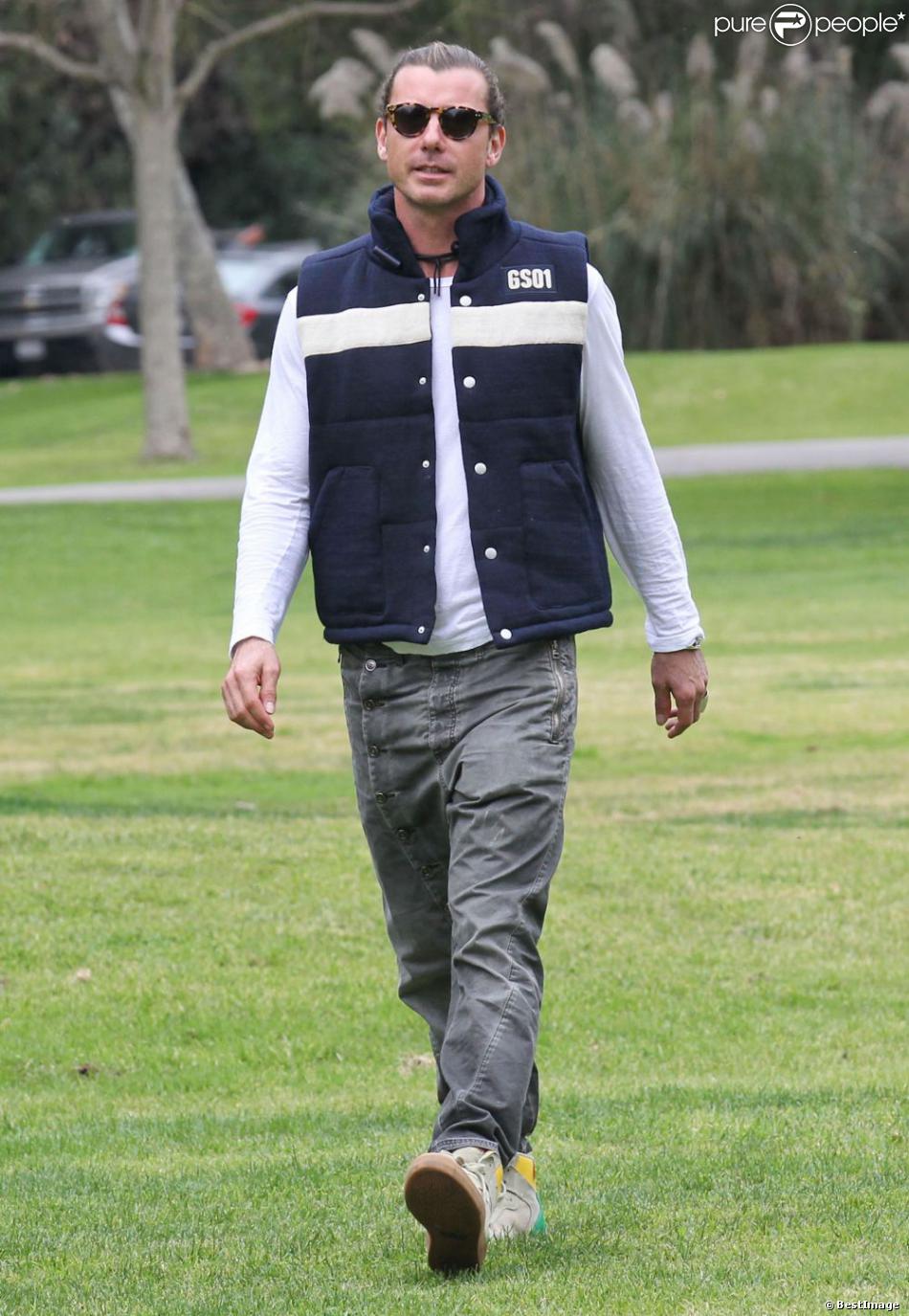 Gavin Rossdale au cours d&#039;une journée avec femme et enfants à Los Angeles. Le 2 février 2013.