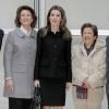 La princesse Letizia d'Espagne présidait le 4 février 2013 dans le cadre de la Journée mondiale contre le cancer le Forum 'Pour une approche globale', au siège de la société Garrigues, à Madrid.