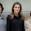 La princesse Letizia d'Espagne, présidente d'honneur de l'Association espagnole de lutte contre le cancer, présidait le 4 février 2013 dans le cadre de la Journée mondiale contre le cancer le Forum 'Pour une approche globale', au siège de la société Garrigues, à Madrid.