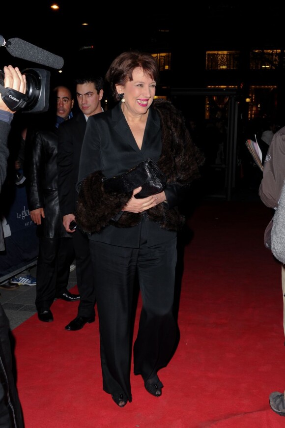 Roselyne Bachelot - 8e cérémonie des Globes de Cristal au Lido à Paris, le 4 Fevrier 2013.