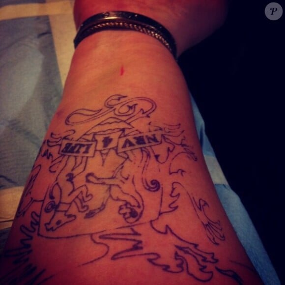 Valérie Damidot a posté les images de son nouveau tatouage sur Twitter, le 3 février 2013.