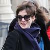 Anne Hathaway arrive à Paris par l'Eurostar, le 6 fevrier 2013.