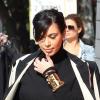 Kim Kardashian, enceinte et très en beauté, se rend au Fairmont Miramar Hotel pour une conférence sur les médias sociaux suivie d'un déjeuner au restaurant Stanley's. Los Angeles, le 6 février 2013.