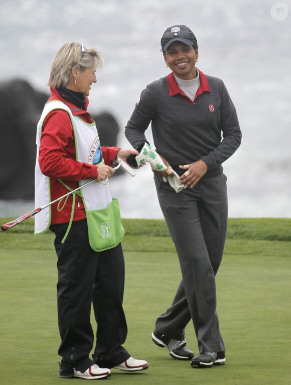 Condoleeza Rice au Monterey Peninsula Country Club lors du AT&T National Pro Am de Pebble Beach le 7 février 2013