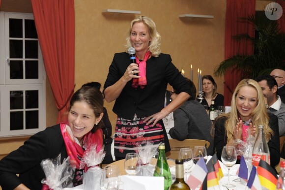 Barbara Rittner, capitaine de l'équipe de Fed Cup d'Allemagne lors du dîner officiel à Limoges le 7 février 2013 avant la rencontre face à la France