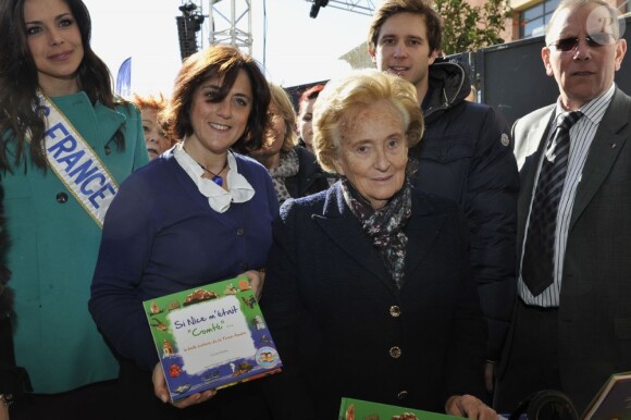 Marine Lorphelin et Bernadette Chirac lors de la grande fête des Pièces Jaunes, le samedi 9 février 2013 à Nice.