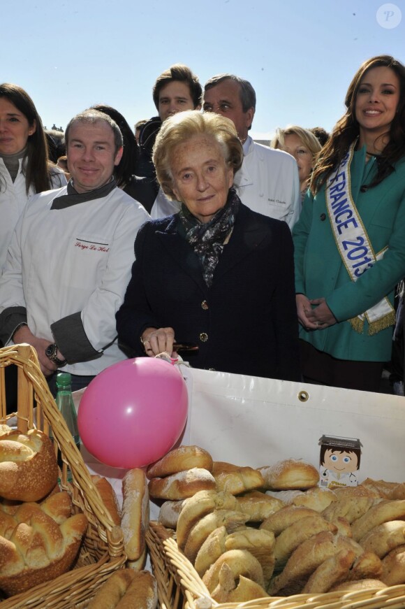 Bernadette Chirac et Marine Lorphelin lors de la grande fête des Pièces Jaunes, le samedi 9 février 2013 à Nice.