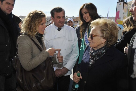 Lorie et Bernadette Chirac lors de la grande fête des Pièces Jaunes, le samedi 9 février 2013 à Nice.
