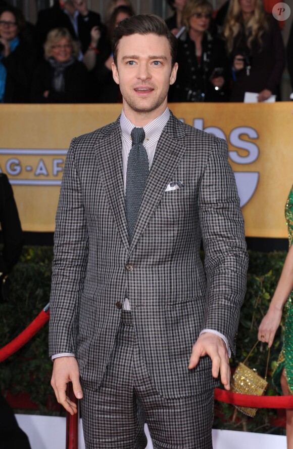 Justin Timberlake arrivant à la 19e cérémonie des "Screen Actors Guild Awards" a Los Angeles, le 27 janvier 2013.