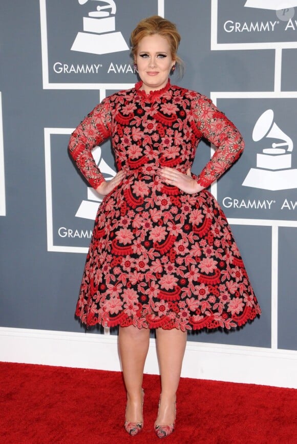 Adele à la 55e cérémonie des Grammy Awards à Los Angeles le 10 février 2013.
