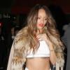 Rihanna arrive au Supper Club avec Chris Brown après les Grammy Awards, le 10 février 2013 à Hollywood.