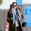Exclu - Tallulah Willis en manteau de fourrure dans les rues de Los Angeles, le 11 février 2013.