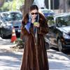 Exclu - Tallulah Willis en manteau de fourrure dans les rues de Los Angeles, le 11 février 2013.