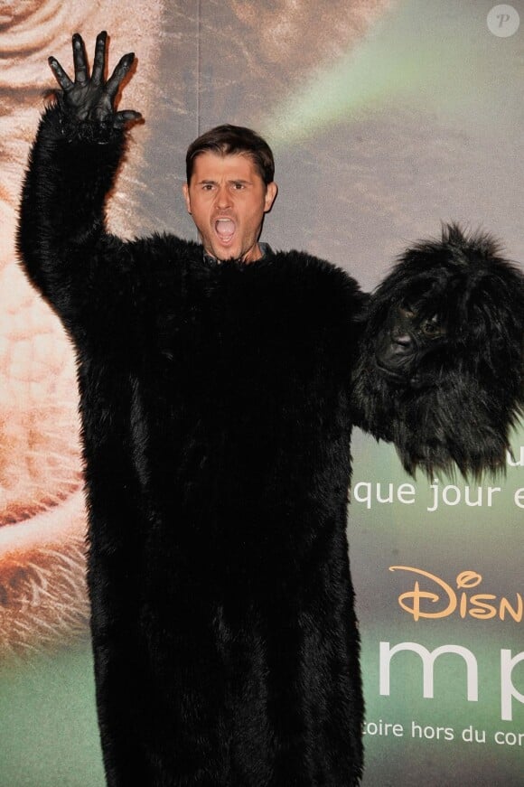 Christophe Beaugrand à l'avant-première de Chimpanzés au Grand Rex à Paris, le 12 février 2013.