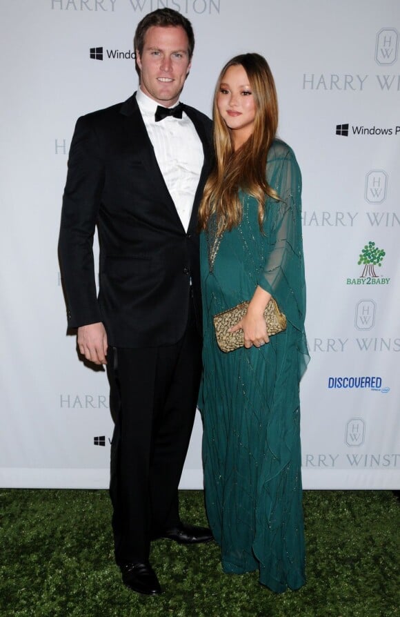 Devon Aoki, enceinte, et James Bailey à Beverly Hills, le 3 novembre 2012.