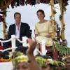 Kate Middleton et le prince William lors de leur tournée an Asie-Pacifique pour le jubilé de diamant d'Elizabeth II en septembre 2012.