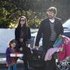 Alyson Hannigan, son mari et ses enfants, le 12 janvier 2013 à Los Angeles.