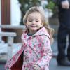 Ben Affleck, Jennifer Garner et leur fille Seraphina se rendent au Brentwood Country Mart et vont chercher Violet à l'école à Santa Monica, le 13 février 2013 - Seraphina en train de courir