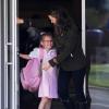 Ben Affleck, Jennifer Garner et leur fille Seraphina se rendent au Brentwood Country Mart et vont chercher Violet à l'école à Santa Monica, le 13 février 2013.