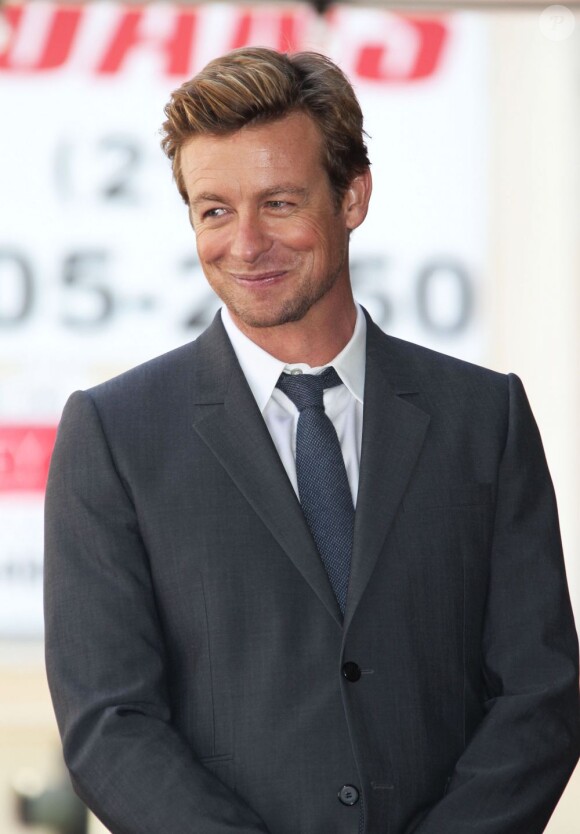 Simon Baker reçoit son étoile sur le célèbre  Walk of fame à Hollywood, le 14 février 2013