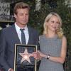 Simon Baker reçoit son étoile sur le célèbre Walk of fame à Hollywood auprès de Naomi Watts, le 14 février 2013