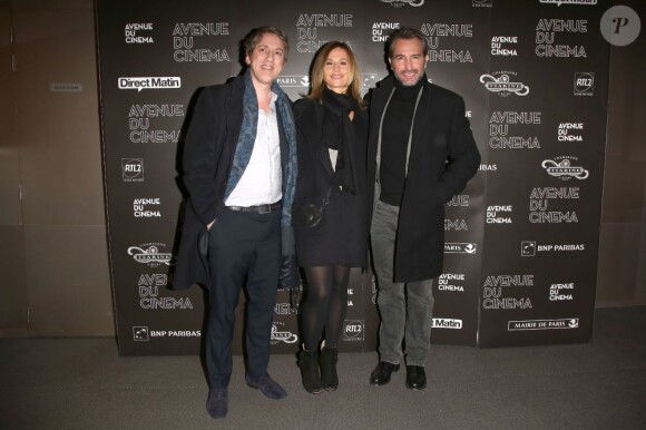 Cécile de France, Jean Dujardin, Eric Rochant lors de la première de Möbius à Paris le 12 février 2013.