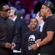 Jay-Z et P. Diddy lors du All Star Game 2013 qui se tenait à Houston le 17 février 2013