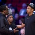 Jay-Z et P. Diddy lors du All Star Game 2013 qui se tenait à Houston le 17 février 2013