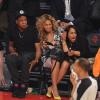 Beyoncé et une amie lors du All Star Game 2013 qui se déroulait à Houston le 17 février 2013
