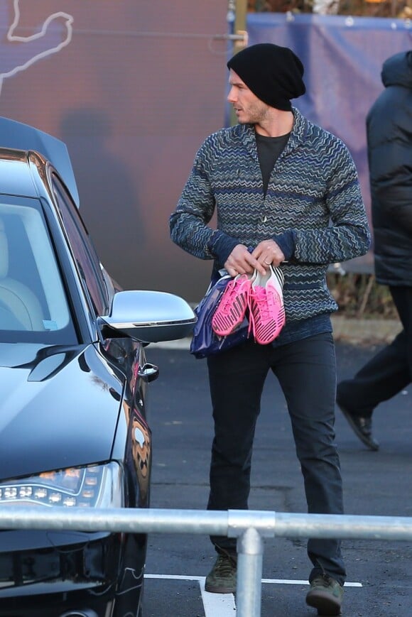David Beckham au Camp des Loges, le 19 février 2013.