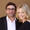 Melissa George et son compagnon Jean-David Blanc au photocall de la série Hunted à Los Angeles, le 31 juillet 2012.