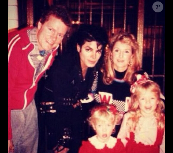 Paris Hilton jeune avec sa famille sur le tournage du clip Bad de Michael Jackson, photo postée le profil Instagram le 17 janvier 2013.