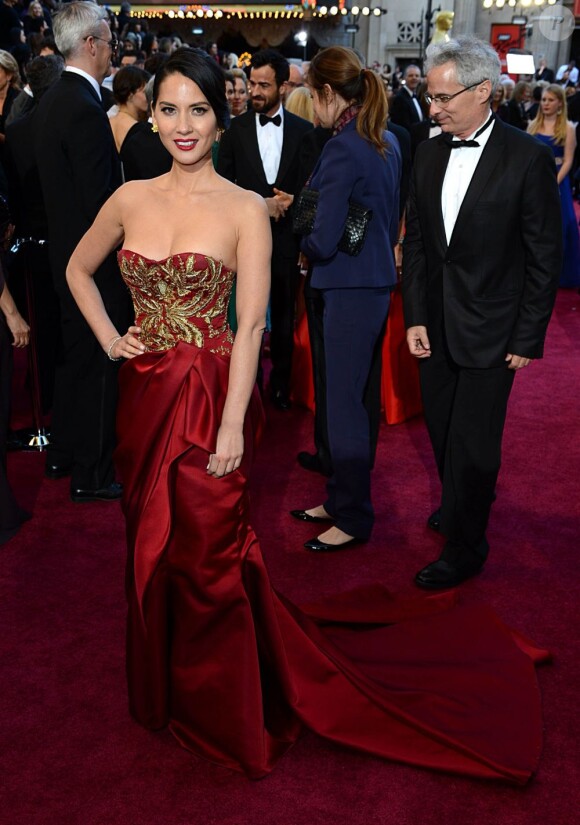 Olivia Munn à la 85e cérémonie des Oscars à Hollywood le 24 février 2013.