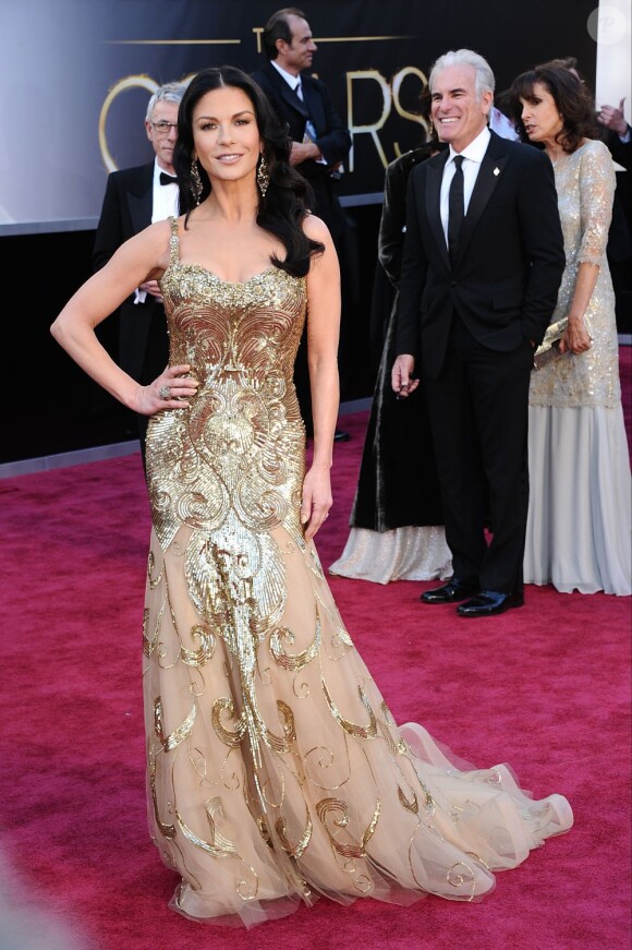 Catherine Zeta-Jones à la 85e cérémonie des Oscars à Hollywood le 24 février 2013.