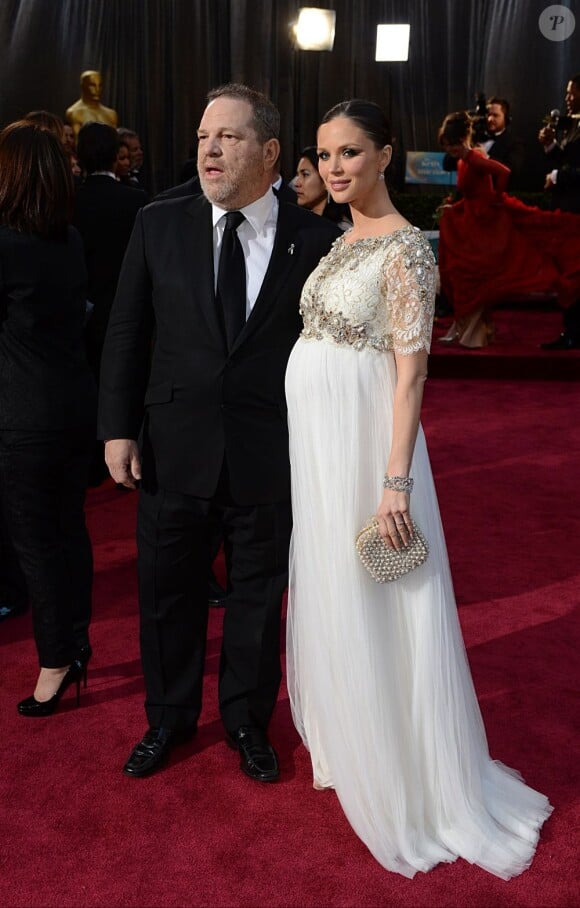 Harvey Weinstein et Georgina Chapman à la 85e cérémonie des Oscars à Hollywood le 24 février 2013.
