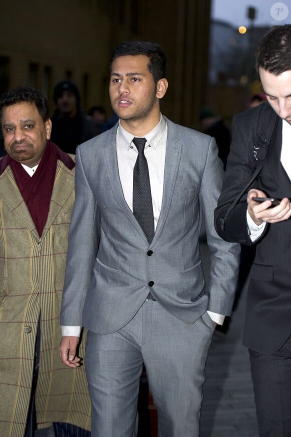 Jakir Uddin accusé d'avoir envoyé le mail de Derek Rose à Tamara Ecclestone, le 25 février 2013 au moment d'arriver au tribunal de Southwark Crown à Londres