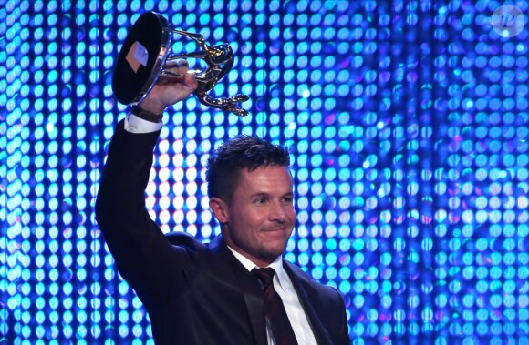 Felix Baumgartner récompensé dans la catégorie Millenium lors des Bambi Awards à Düsseldorf, le 22 novembre 2012.