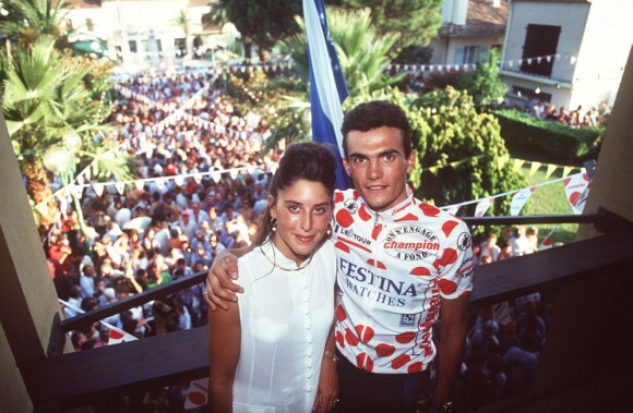 Richard Virenque et sa première femme le 2 juillet 2000