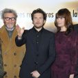 Tchéky Karyo, Guillaume Canet et Marina Hands lors de l'avant-première du film Jappeloup à Paris le 26 février 2013