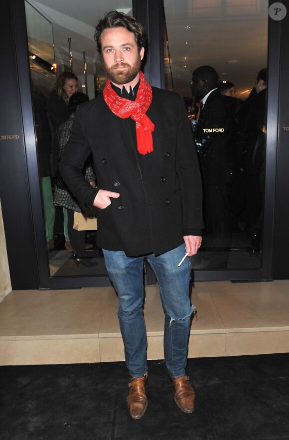 Louis-Marie de Castelbajac assiste à l'inauguration de la boutique Tom Ford dans le Ier arrondissement de Paris. Le 1er mars 2013.
