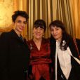 Exclusif - Remise de l'insigne de chevalier des Arts et des Lettres à Biyouna, actrice et chanteuse algérienne, posant avec Farida Khelfa et Rachida Brakni, au ministère des Affaires Etrangères à Paris, le 26 février 2013