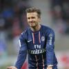 David Beckham lors du match perdu par le Paris Saint-Germain (1-0) face à Reims le 2 mars 2013, à Reims