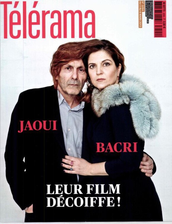 Agnès Jaoui et Jean-Pierre Bacri en couverture de Télérama, 27 février 2013
