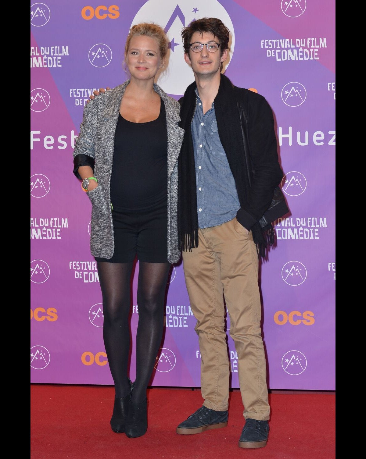 Photo : Virginie Efira Et Pierre Niney à L'Alpe D'Huez Pour Le Festival ...