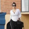 Kim Kardashian quitte sa salle de gym dans le quartier de Studio City. Los Angeles, le 14 février 2013.