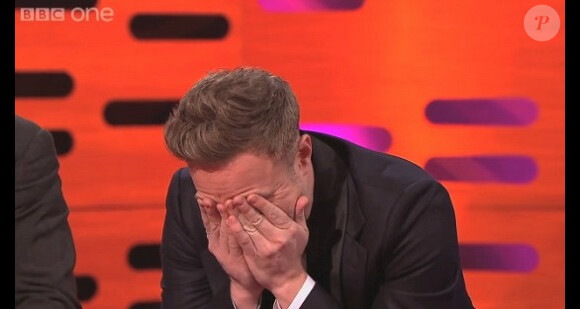 Olly Murs mal à l'aise pendant l'émission de la BBC le 1er mars 2013.