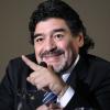 Diego Maradona lors d'une conférence de presse à Naples le 26 février 2013