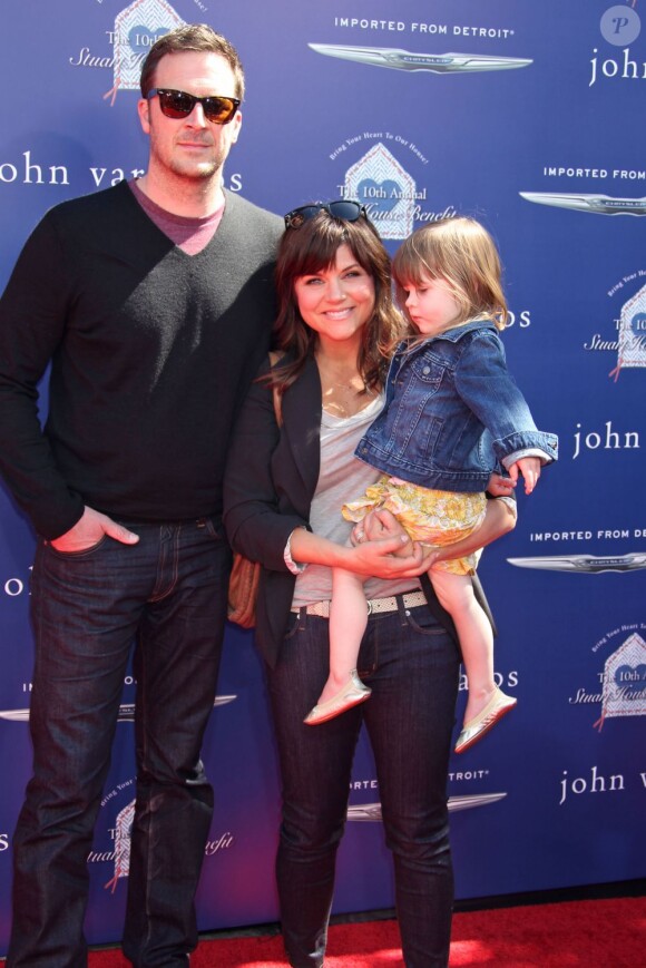 Tiffani Thiessen en famille au Stuart House Benefit à Los Angeles, le 10 mars 2013.
