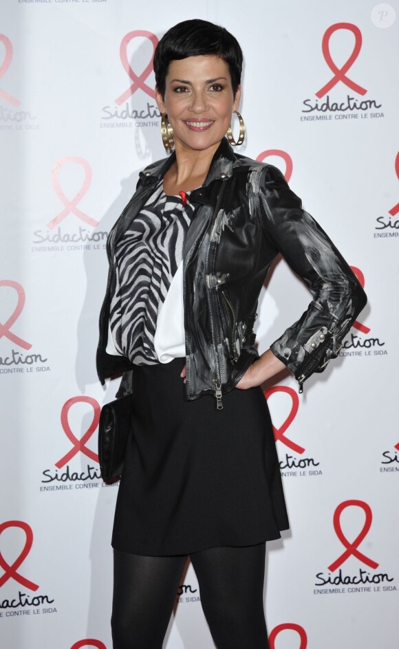 Cristina Cordula lors de la soirée de lancement du Sidaction 2013 au Musée du quai Branly à Paris, le 11 mars 2013.